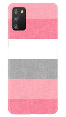 Pink white pattern Mobile Back Case for Samsung Galaxy M02s (Design - 55)