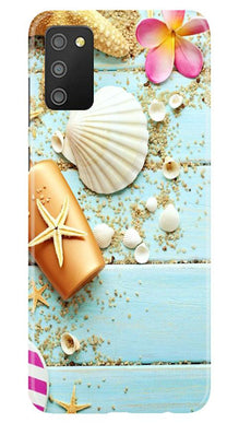 Sea Shells Mobile Back Case for Samsung Galaxy M02s (Design - 63)