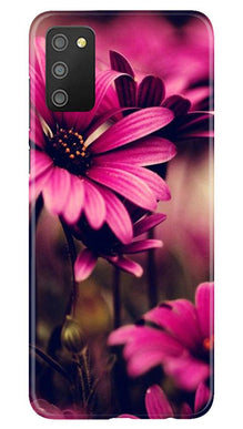 Purple Daisy Mobile Back Case for Samsung Galaxy F02s (Design - 65)