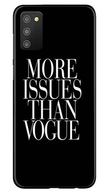 More Issues than Vague Mobile Back Case for Samsung Galaxy M02s (Design - 74)