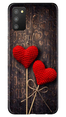 Red Hearts Mobile Back Case for Samsung Galaxy F02s (Design - 80)