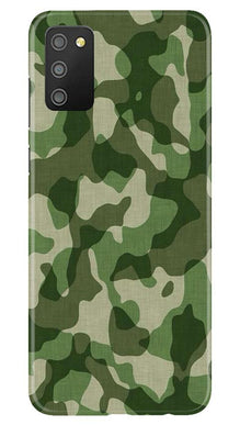 Army Camouflage Mobile Back Case for Samsung Galaxy M02s  (Design - 106)