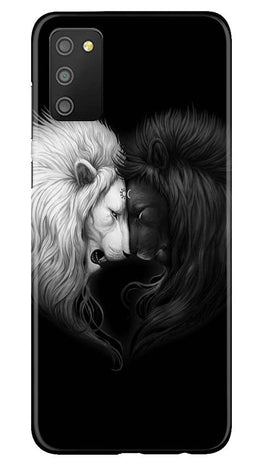 Dark White Lion Case for Samsung Galaxy F02s(Design - 140)