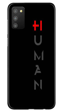 Human Mobile Back Case for Samsung Galaxy F02s  (Design - 141)