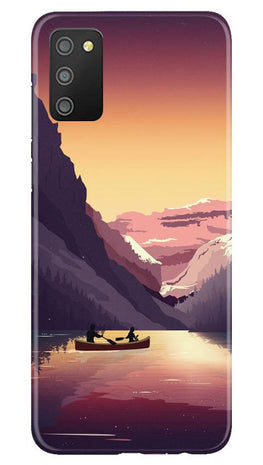 Mountains Boat Case for Samsung Galaxy F02s (Design - 181)