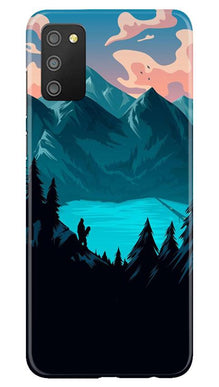 Mountains Mobile Back Case for Samsung Galaxy M02s (Design - 186)