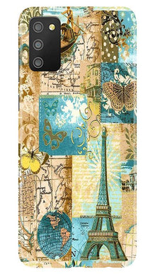 Travel Eiffel Tower Mobile Back Case for Samsung Galaxy M02s (Design - 206)
