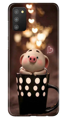 Cute Bunny Mobile Back Case for Samsung Galaxy F02s (Design - 213)