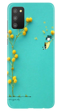Flowers Girl Mobile Back Case for Samsung Galaxy F02s (Design - 216)