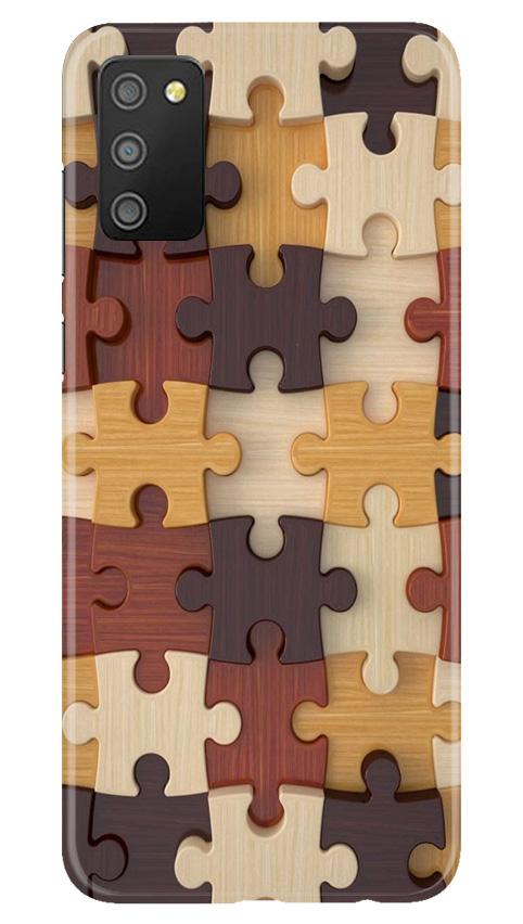 Puzzle Pattern Case for Samsung Galaxy F02s (Design No. 217)