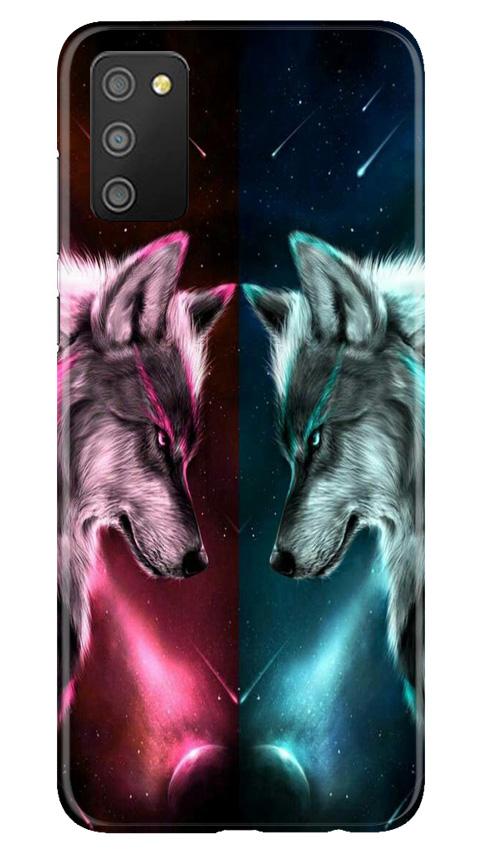 Wolf fight Case for Samsung Galaxy F02s (Design No. 221)