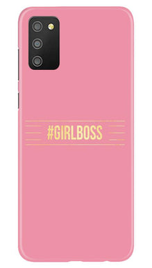 Girl Boss Pink Mobile Back Case for Samsung Galaxy M02s (Design - 263)