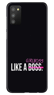 Like a Girl Boss Mobile Back Case for Samsung Galaxy M02s (Design - 265)