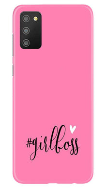 Girl Boss Pink Mobile Back Case for Samsung Galaxy M02s (Design - 269)