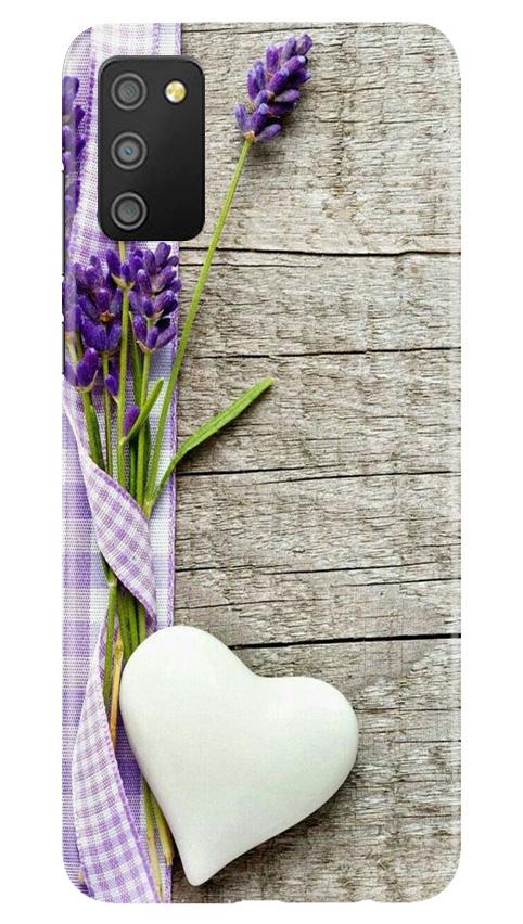 White Heart Case for Samsung Galaxy M02s (Design No. 298)