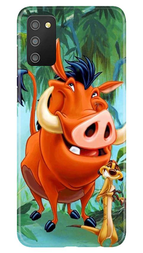 Timon and Pumbaa Mobile Back Case for Samsung Galaxy M02s (Design - 305)