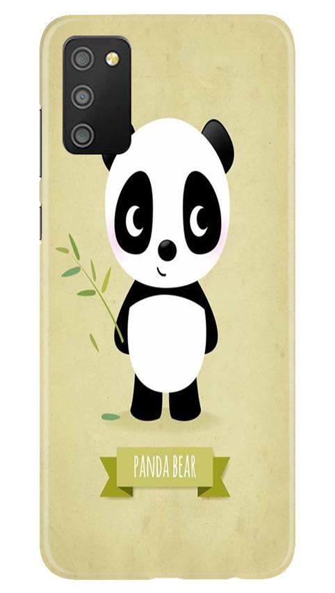 Panda Bear Mobile Back Case for Samsung Galaxy F02s (Design - 317)