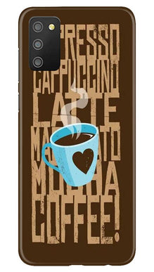Love Coffee Mobile Back Case for Samsung Galaxy F02s (Design - 351)