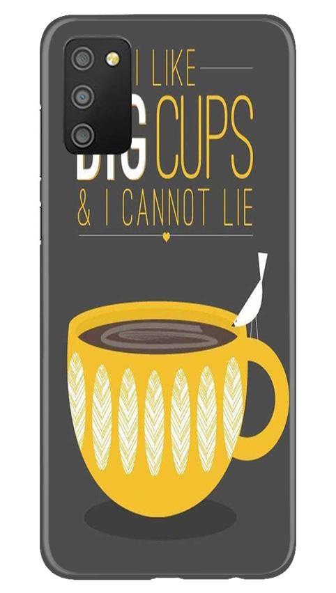 Big Cups Coffee Mobile Back Case for Samsung Galaxy M02s (Design - 352)
