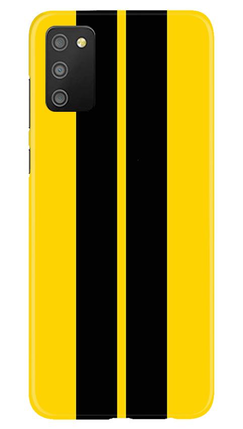Black Yellow Pattern Mobile Back Case for Samsung Galaxy M02s (Design - 377)