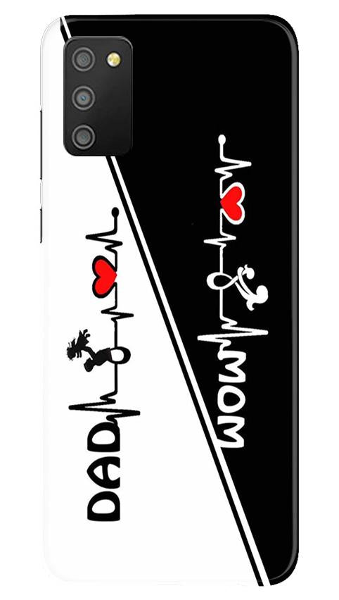 Love Mom Dad Mobile Back Case for Samsung Galaxy F02s (Design - 385)