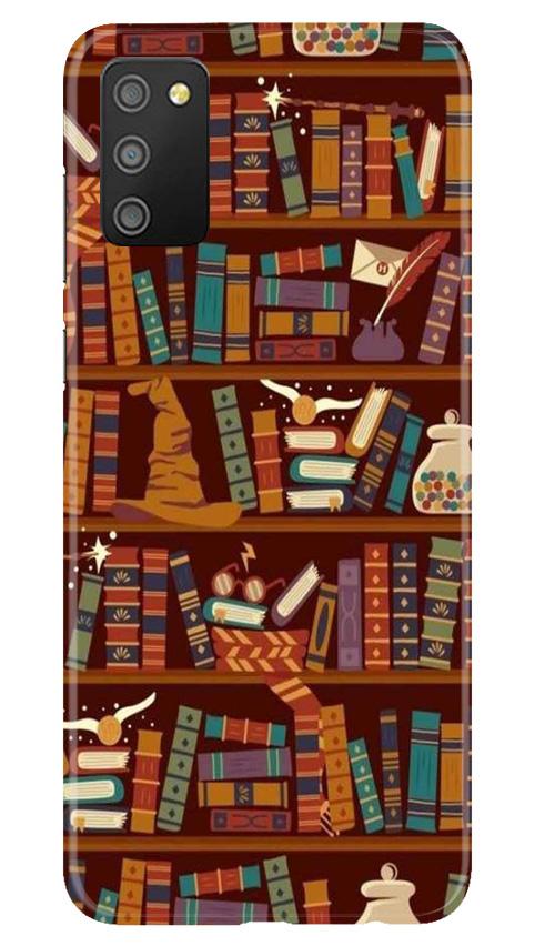 Book Shelf Mobile Back Case for Samsung Galaxy M02s (Design - 390)