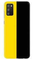 Black Yellow Pattern Mobile Back Case for Samsung Galaxy F02s (Design - 397)