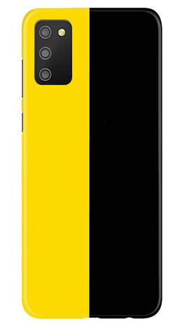 Black Yellow Pattern Mobile Back Case for Samsung Galaxy F02s (Design - 397)