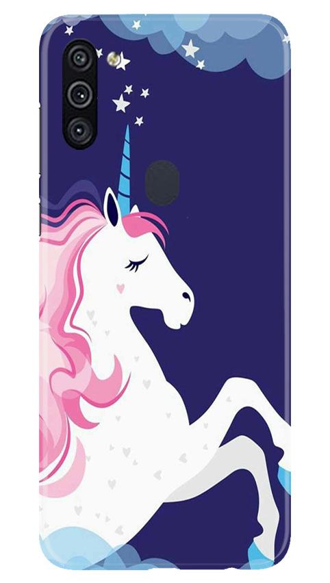 Unicorn Mobile Back Case for Samsung Galaxy M11 (Design - 365)