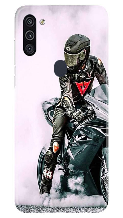Biker Mobile Back Case for Samsung Galaxy M11 (Design - 383)