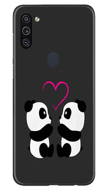 Panda Love Mobile Back Case for Samsung Galaxy M11 (Design - 398)