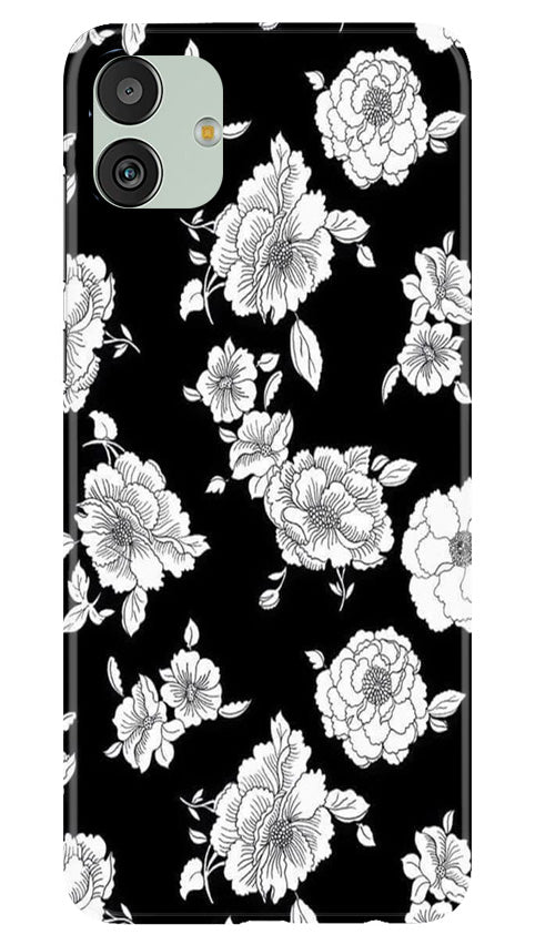 White flowers Black Background Case for Samsung Galaxy M13 5G