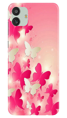 White Pick Butterflies Case for Samsung Galaxy M13 5G