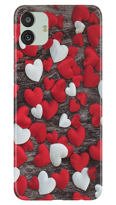 Red White Hearts Case for Samsung Galaxy M13 5G  (Design - 105)