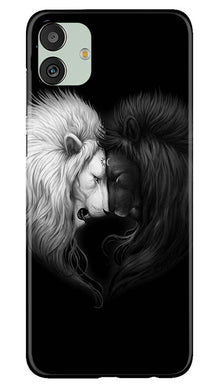 Dark White Lion Mobile Back Case for Samsung Galaxy M13 5G  (Design - 140)