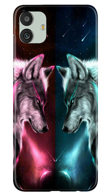 Wolf fight Mobile Back Case for Samsung Galaxy M13 5G (Design - 190)