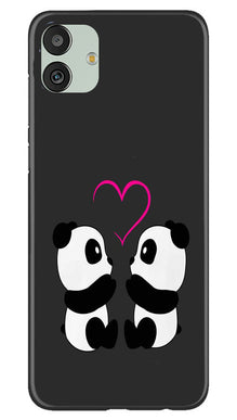 Panda Love Mobile Back Case for Samsung Galaxy M13 5G (Design - 355)