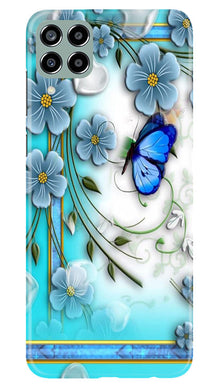 Blue Butterfly Mobile Back Case for Samsung Galaxy M33 5G (Design - 21)