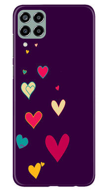 Purple Background Mobile Back Case for Samsung Galaxy M33 5G  (Design - 107)