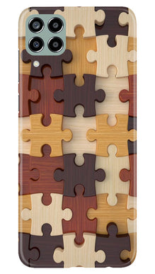 Puzzle Pattern Mobile Back Case for Samsung Galaxy M33 5G (Design - 186)