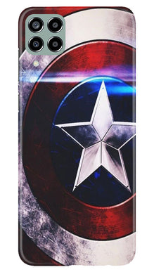 Captain America Shield Mobile Back Case for Samsung Galaxy M33 5G (Design - 219)