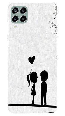 Cute Kid Couple Mobile Back Case for Samsung Galaxy M33 5G (Design - 252)