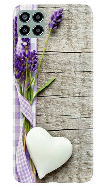 White Heart Mobile Back Case for Samsung Galaxy M33 5G (Design - 260)