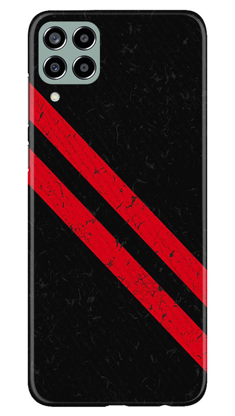 Black Red Pattern Mobile Back Case for Samsung Galaxy M33 5G (Design - 332)