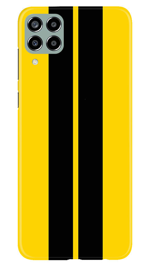 Black Yellow Pattern Mobile Back Case for Samsung Galaxy M33 5G (Design - 336)