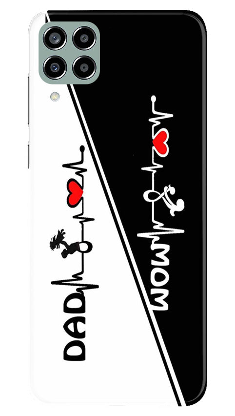 Love Mom Dad Mobile Back Case for Samsung Galaxy M33 5G (Design - 344)