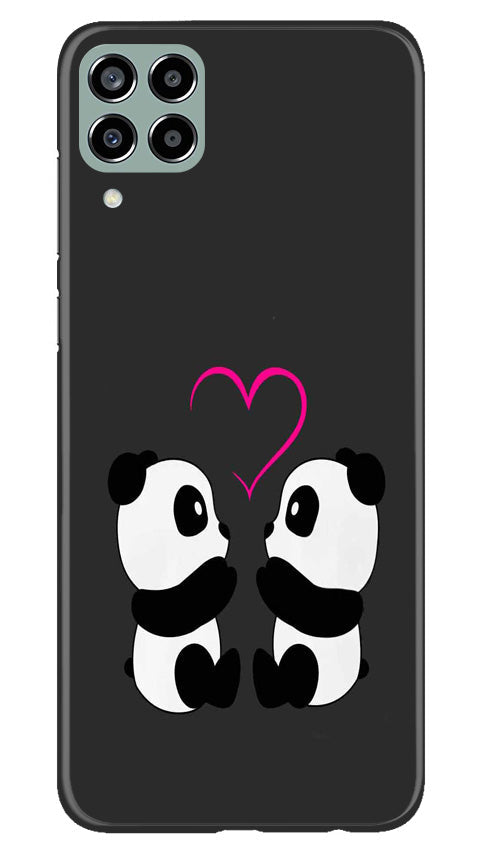 Panda Love Mobile Back Case for Samsung Galaxy M33 5G (Design - 355)