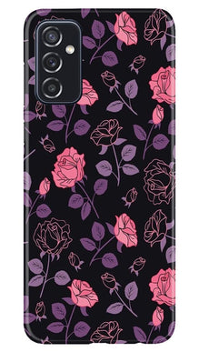 Rose Black Background Mobile Back Case for Samsung Galaxy M52 5G (Design - 27)