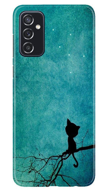 Moon cat Mobile Back Case for Samsung Galaxy M52 5G (Design - 70)