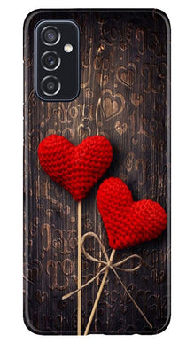 Red Hearts Mobile Back Case for Samsung Galaxy M52 5G (Design - 80)